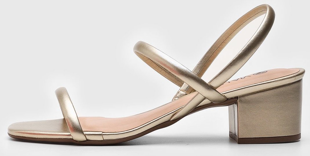 Sandália Via Uno Metalizada Dourada