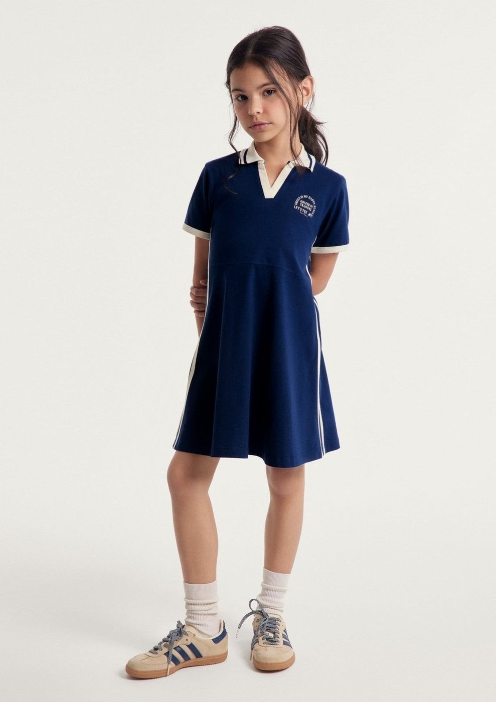 Imagem principal Infantil - Vestido Polo Curto em Malha Hering Hering Kids azul Hering Kids azul