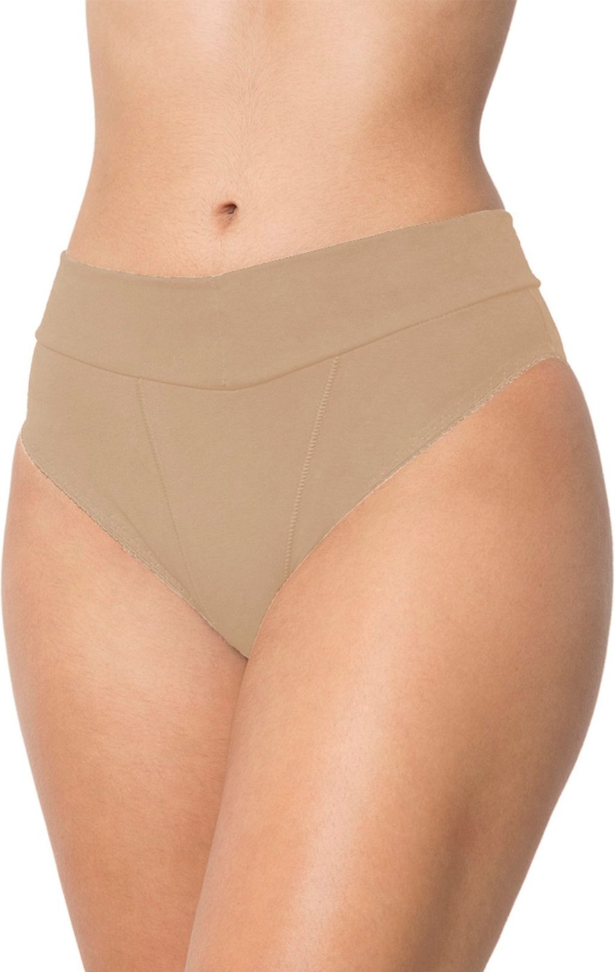 Imagem principal Calça Gabi Lingerie de Cotton Cós Lingerie Algodão Confortável Lisa Costura Três Pontos Calcinha Reforçada bege Gabi Lingerie bege