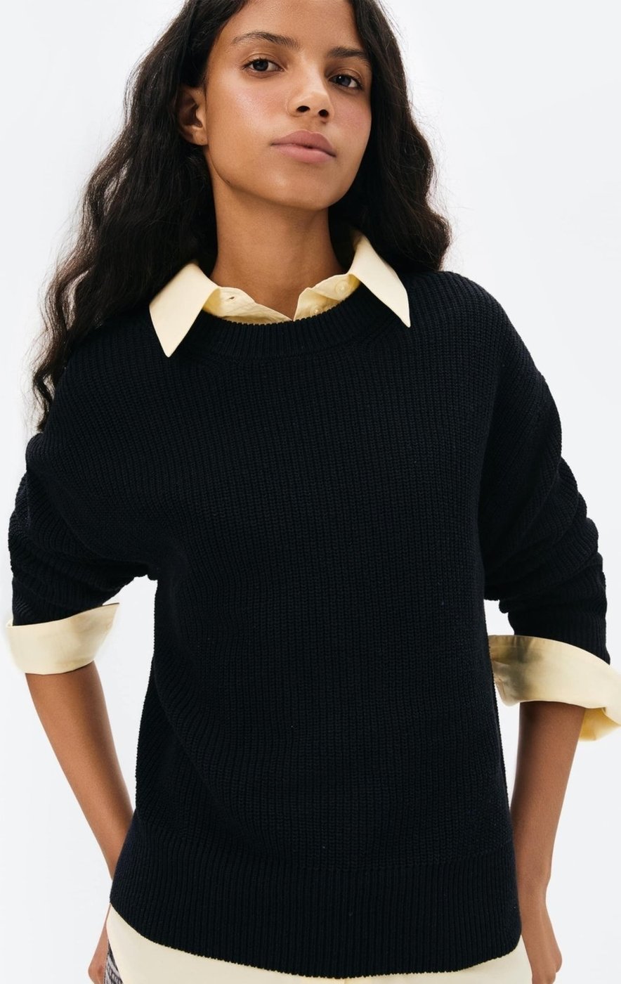 Blusão Feminino Em Tricô de Algodão