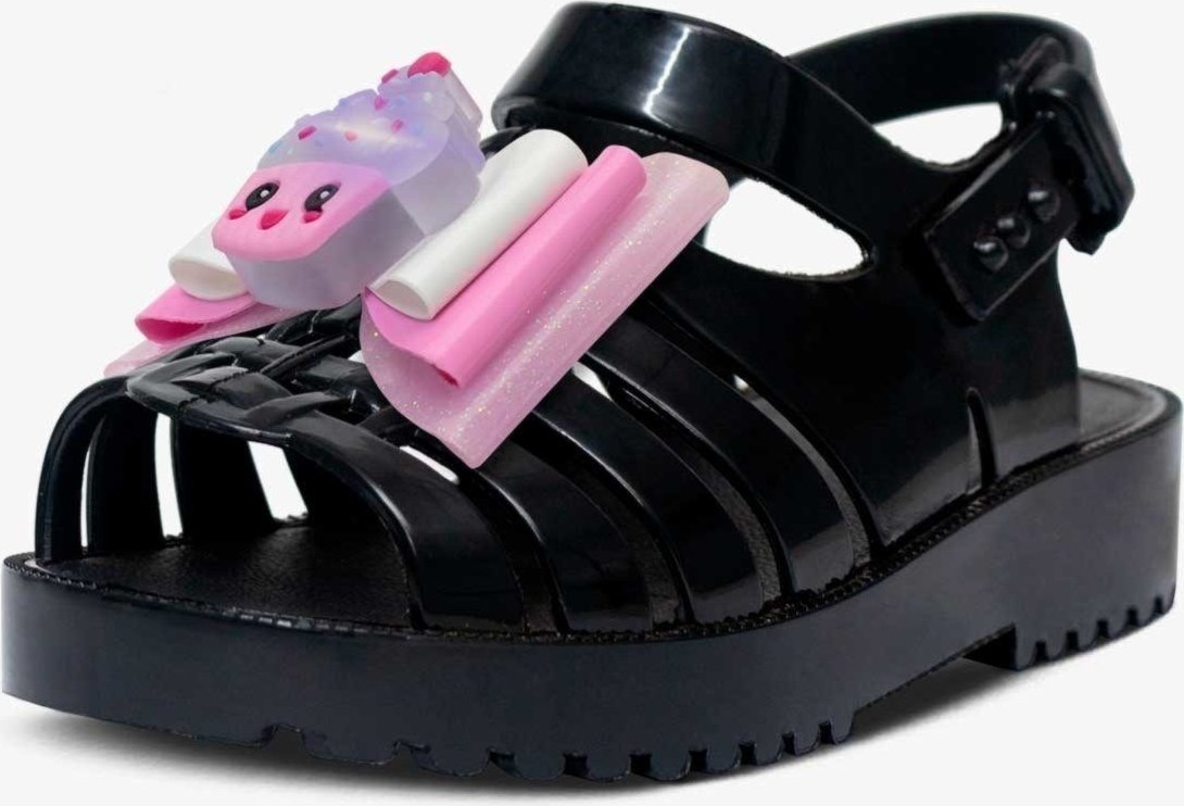 Imagem principal Infantil - Sandália Rasteira Pópidi Menina Emborrachada CupCake preto Pópidí preto