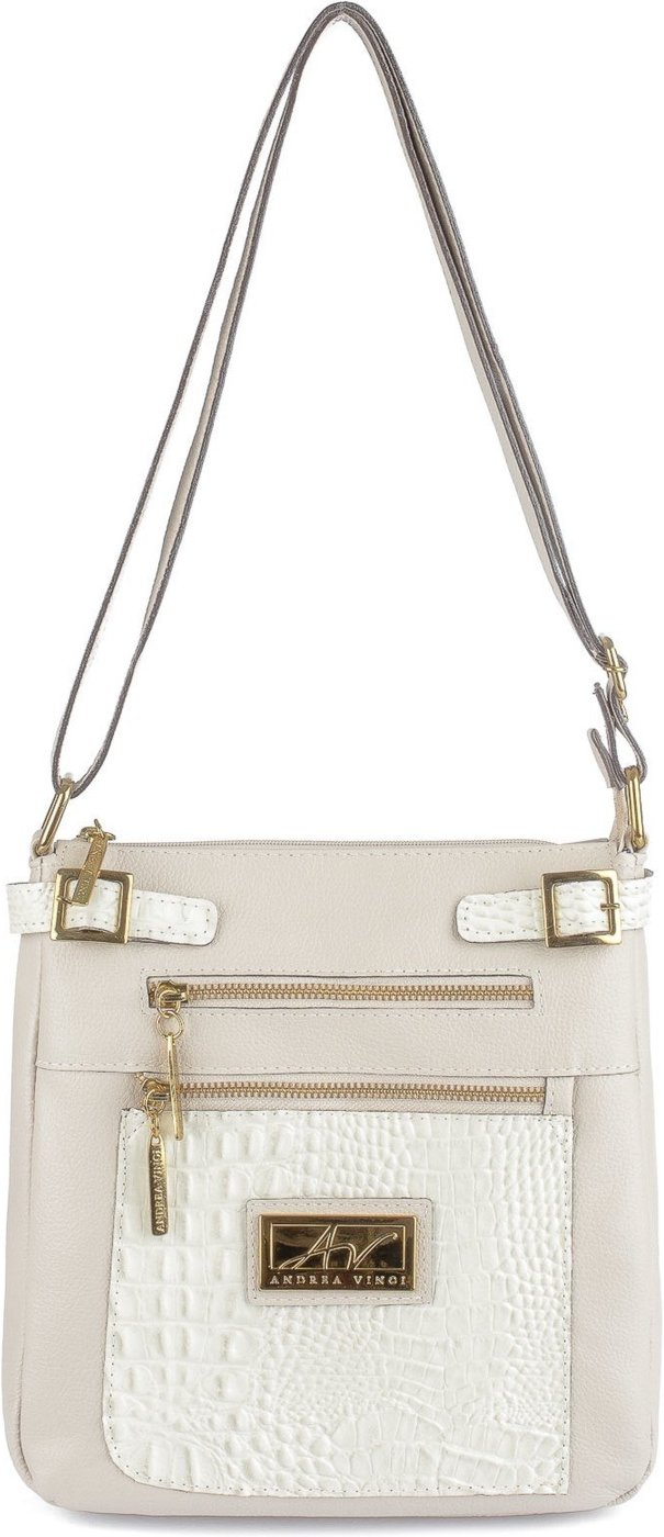 Imagem principal Bolsa Transversal de couro croco Chloe - Marfim Andrea Vinci azul Andrea Vinci azul