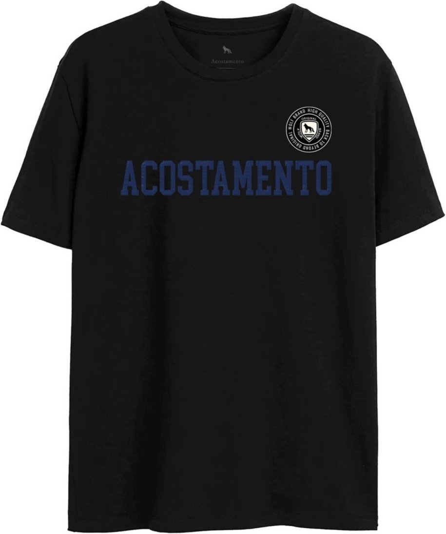 Imagem principal Camiseta Letters Teddy Masculina Acostamento ACOSTAMENTO MASCULINO cinza ACOSTAMENTO MASCULINO cinza