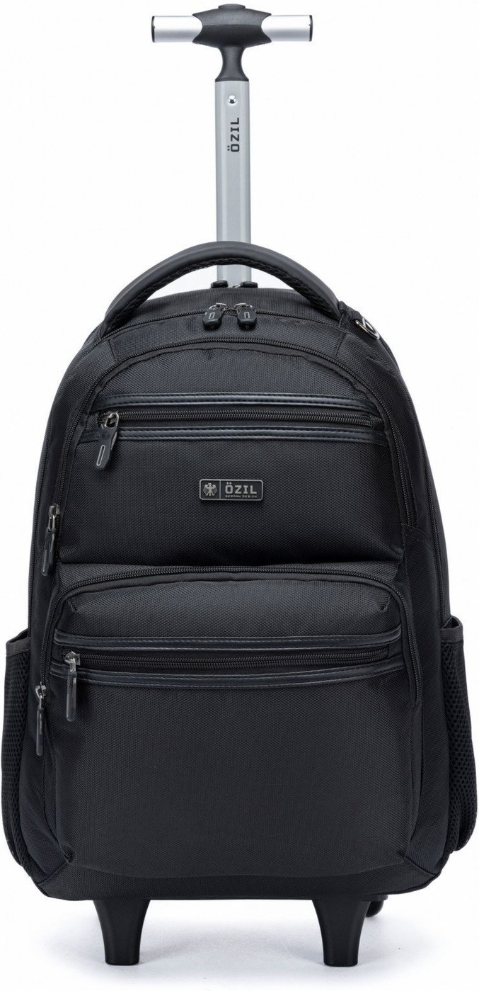 Imagem principal Mochila Executiva Bolsa Rodinhas Espaçosa Reforçada Viagem Trabalho Ozil preto Ozil preto
