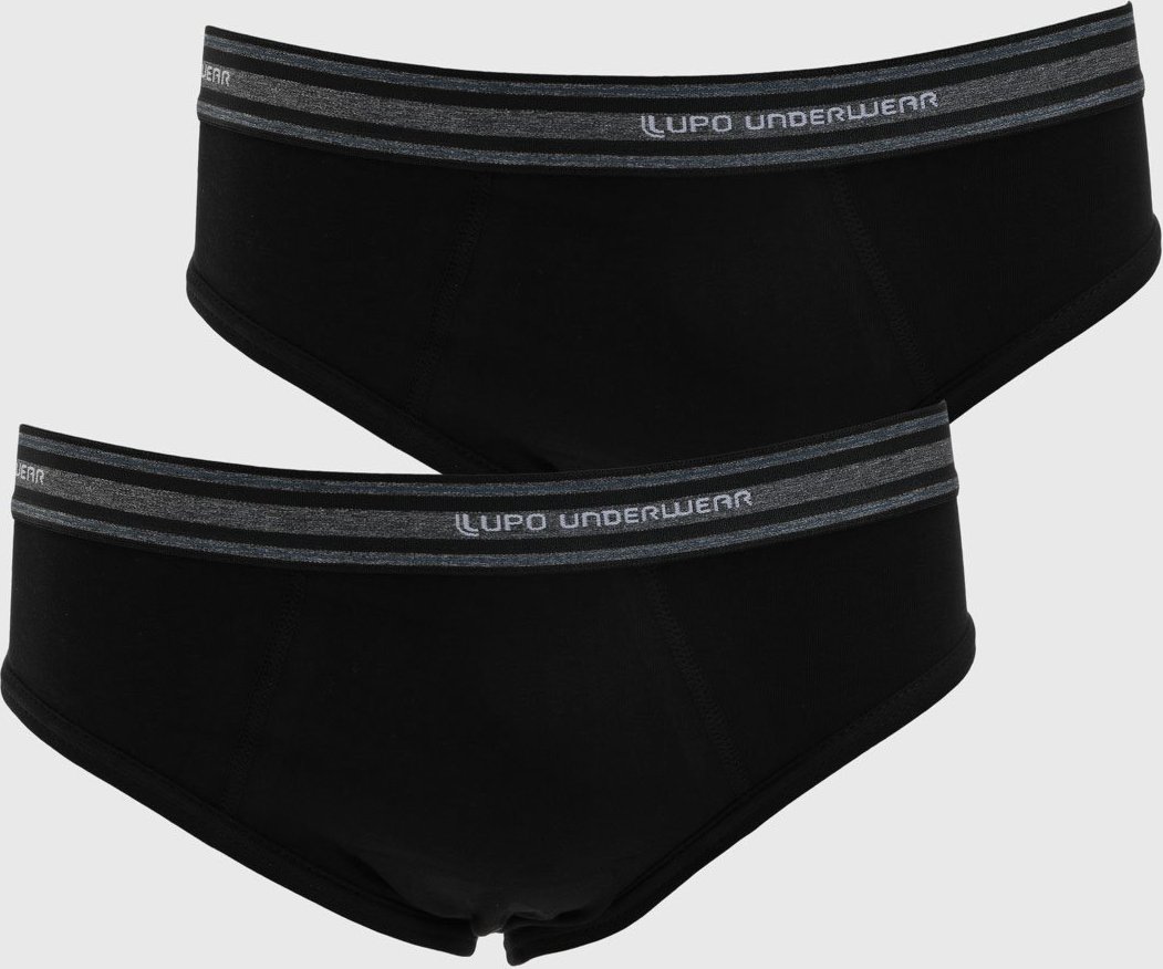 Imagem principal Kit 2 Cuecas Slip Masculina Lupo Cós Mescla Preta preto Lupo preto