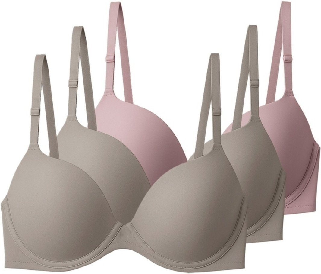 Imagem principal Kit com 3 Sutiãs com Aro e Bojo Push Up Liz 51690 Taça B bege Liz bege