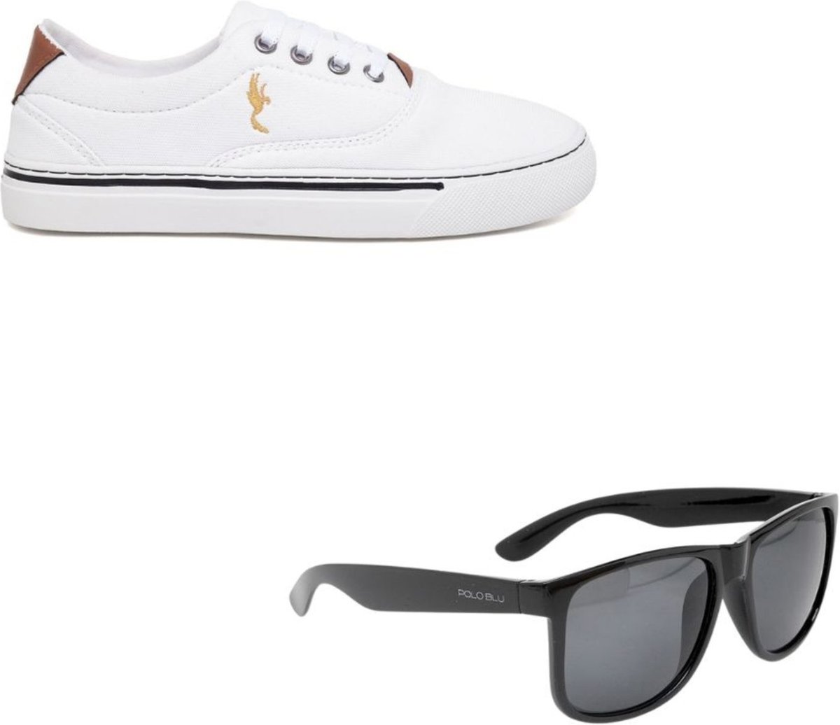 Tênis Feminino Old Street Moderno Branco Polo Blu com Óculos do 33 ao