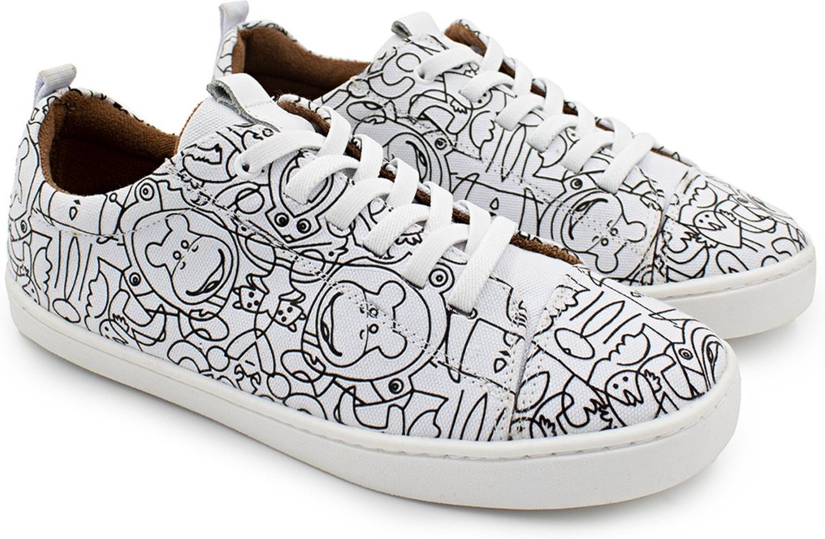 Infantil - Tênis Menino Menina Blue Rabisco Branco