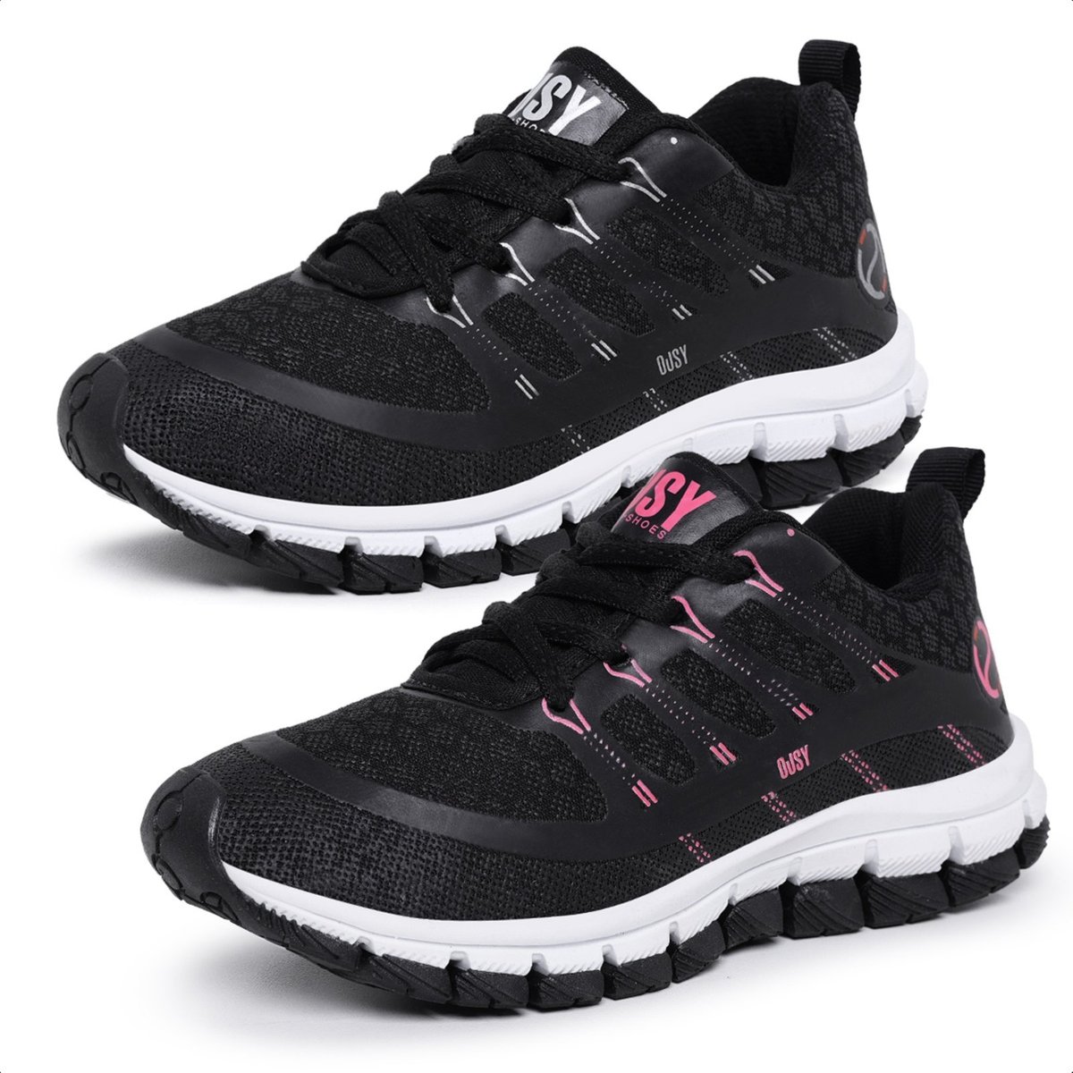 Imagem principal Infantil - Kit 2 Pares Tênis Menina Casual Ousy Shoes Leve Conforto Esportivo Escola Passeio Lançamento Combo e Rosa branco/grafite/preto/rosa rosa OUSY SHOES branco/grafite/preto/rosa rosa