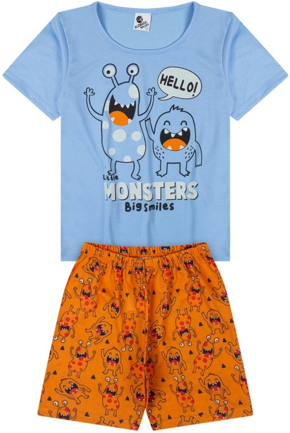 Imagem principal Pijama Menino Curto Hello Monster Alemara azul Alemara azul