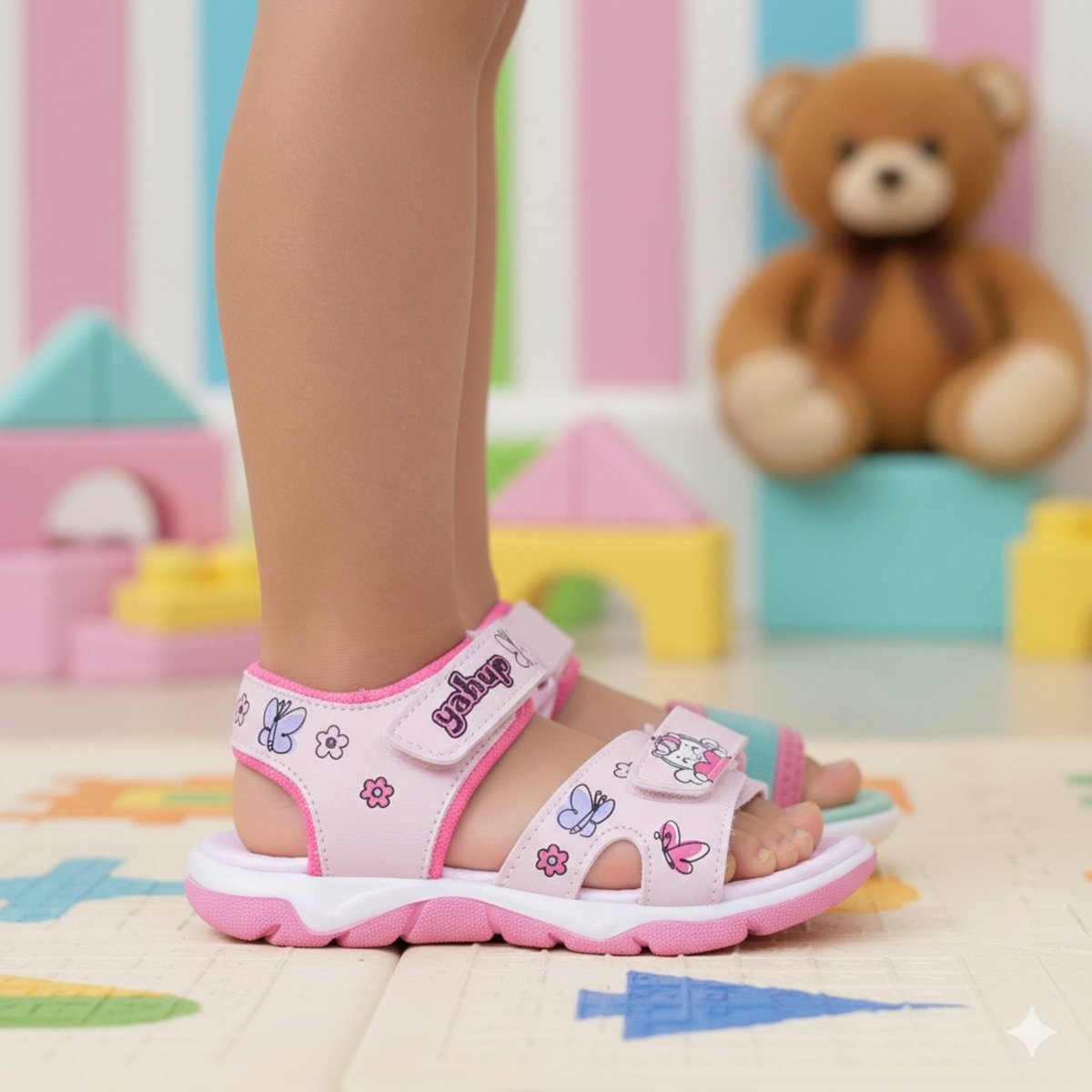 Infantil - Sandália Papete Menina Com Led Luzinha Unicórnio Macia Confortável e Leve