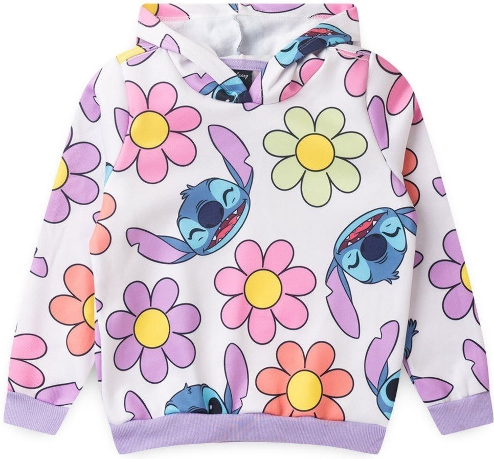 Imagem principal Infantil - Casaco Disney Menina Sublimado Stitch Flores com Capuz Moletom lilás Disney lilás