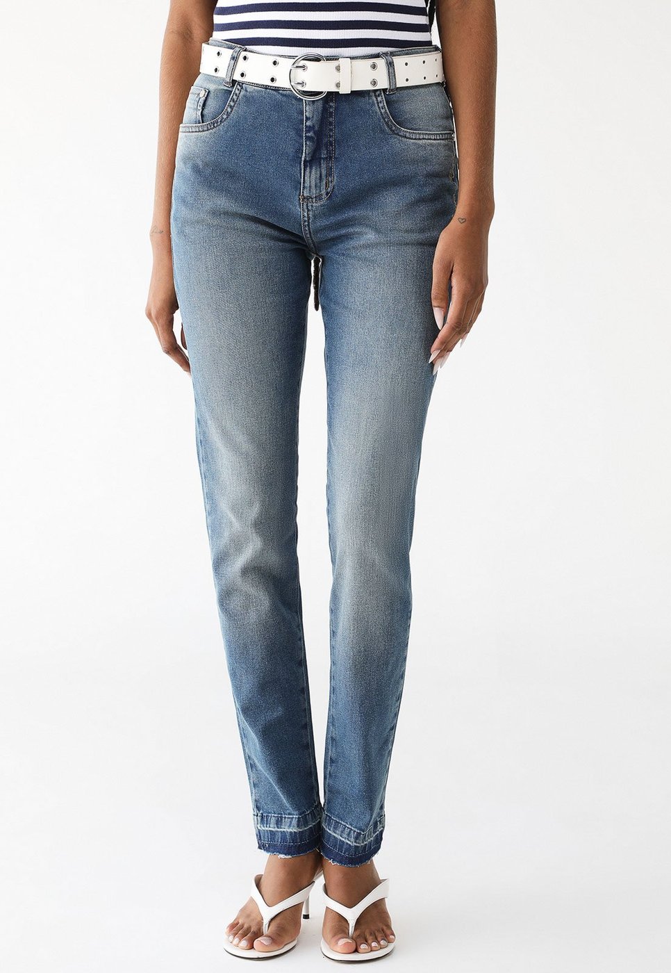Calça Jeans Morena Rosa Skinny Lisa Azul