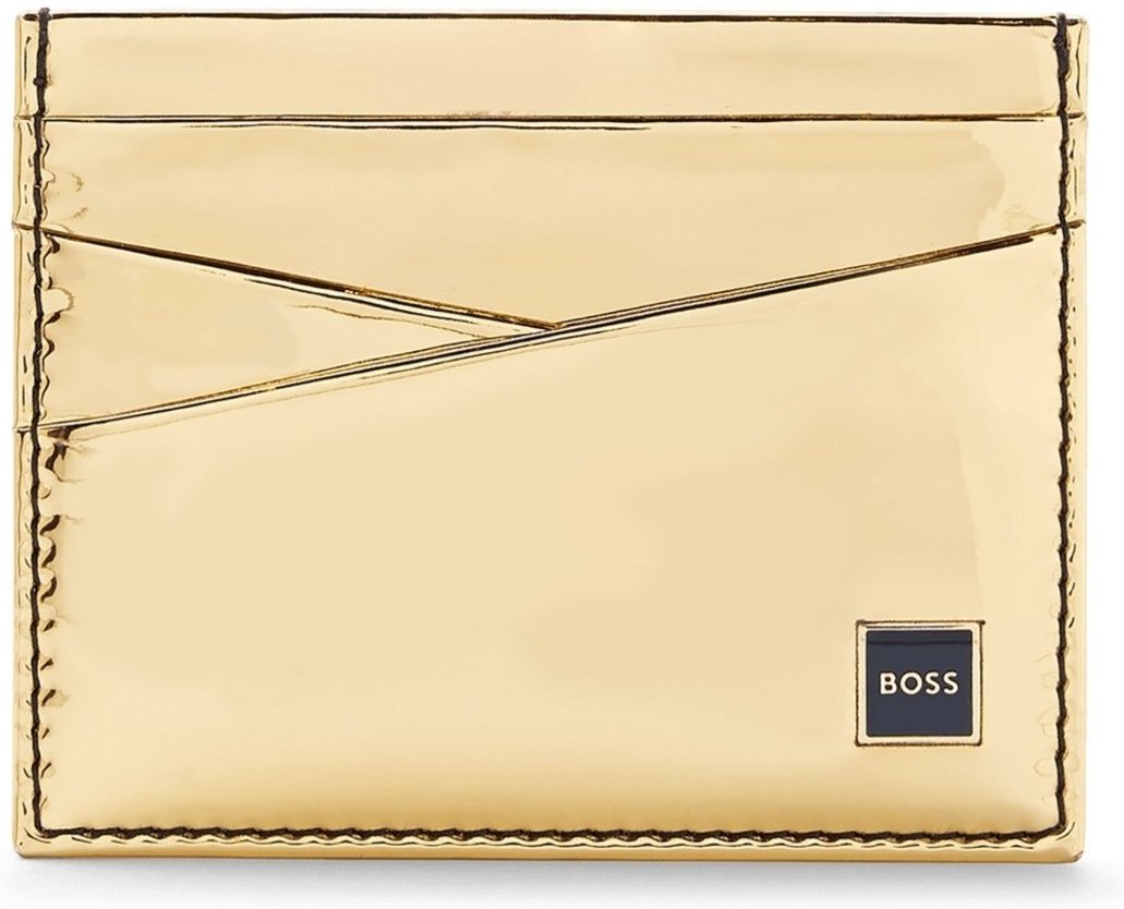 Imagem principal Porta-Cartões De Efeito Metálico Com Detalhe Do Logotipo Boss dourado Boss dourado