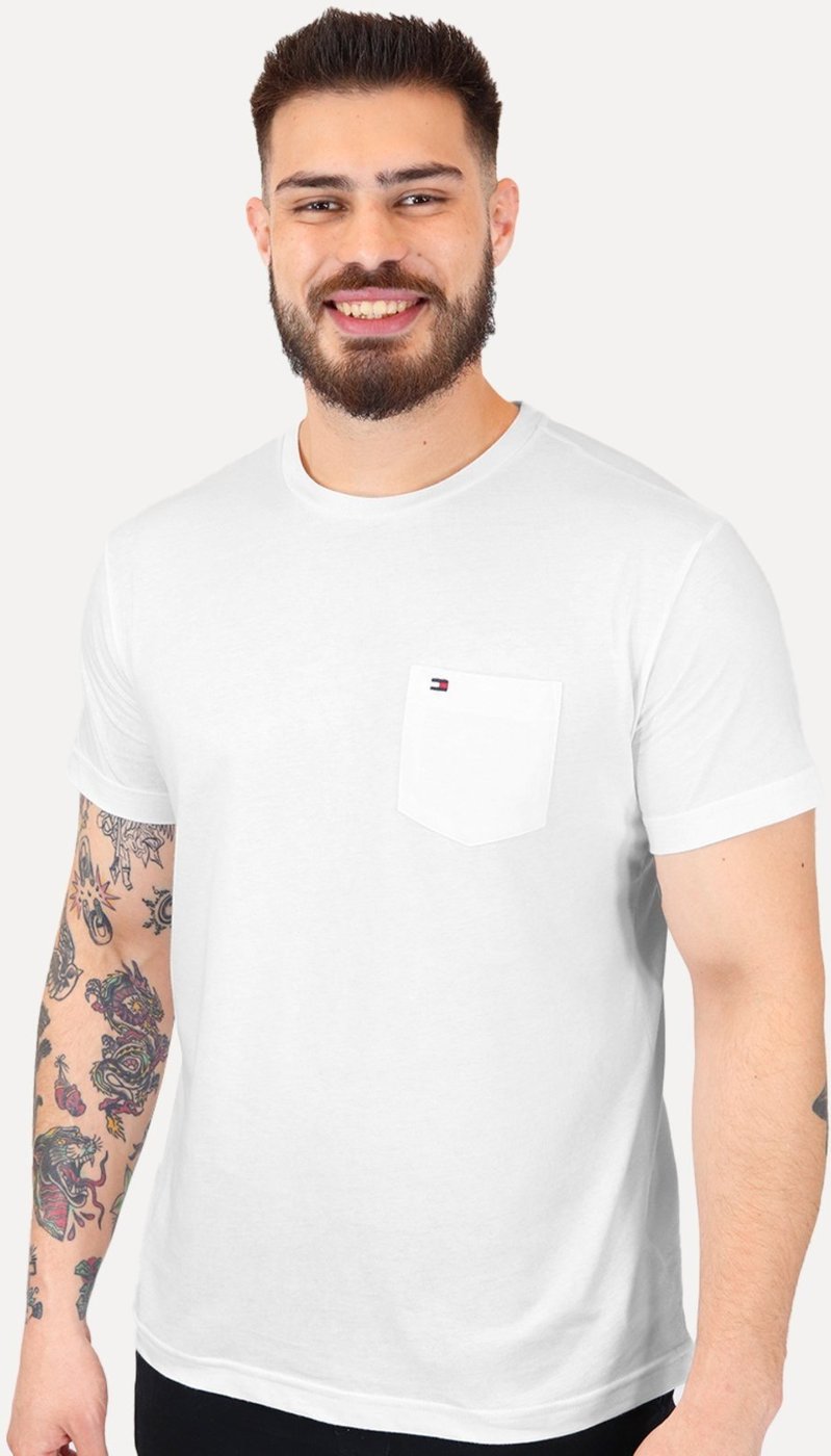 Imagem principal Camiseta Tommy Jeans Masculina Regular Pocket Branca branco Tommy Jeans branco