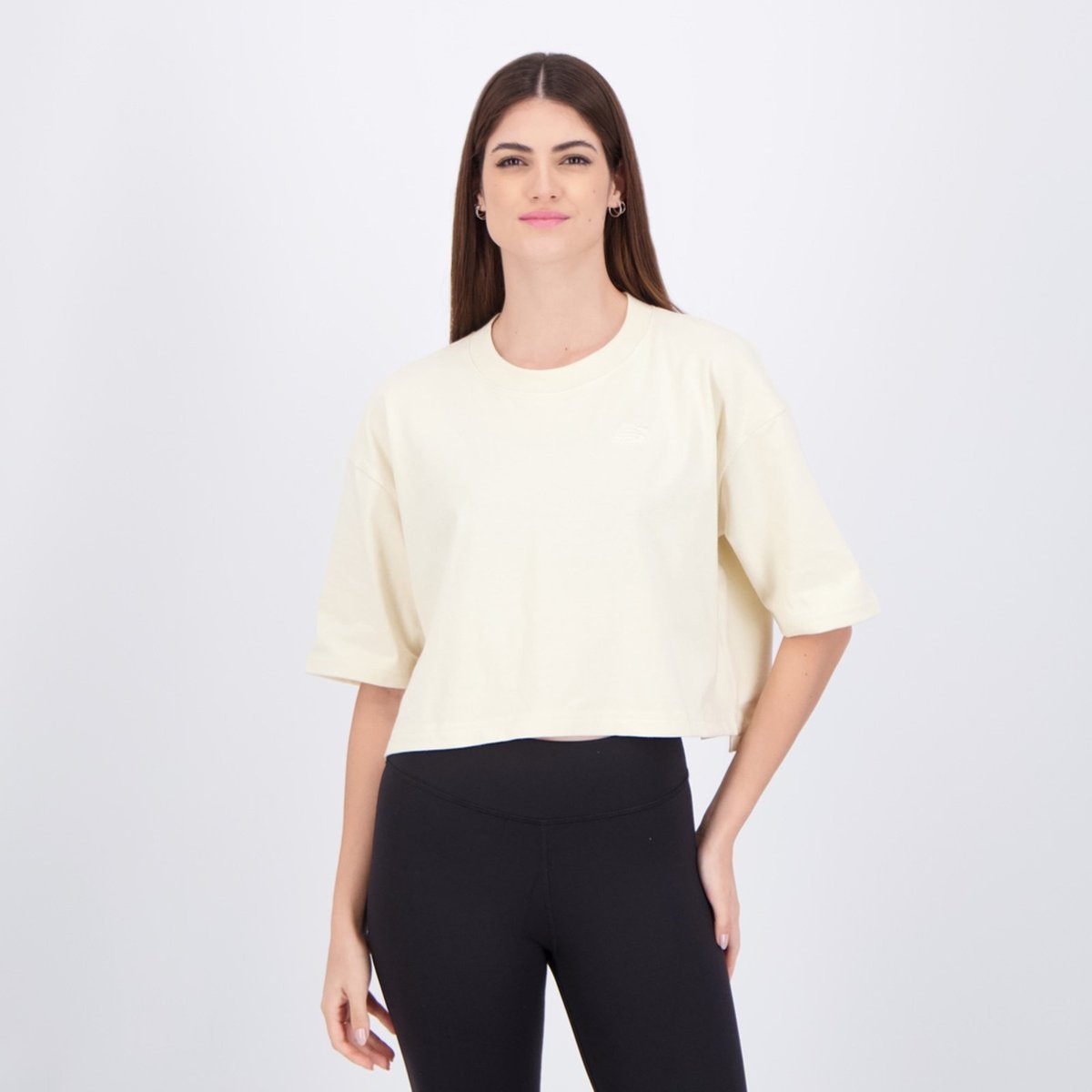 Imagem principal Cropped New Balance Small Logo Oversized Feminino azul New Balance azul