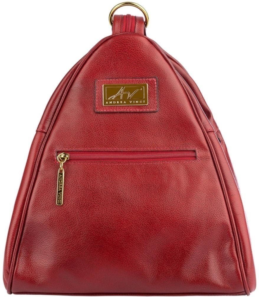 Imagem principal Mochila de couro liso 2 em 1 Malu Andrea Vinci vermelho Andrea Vinci vermelho