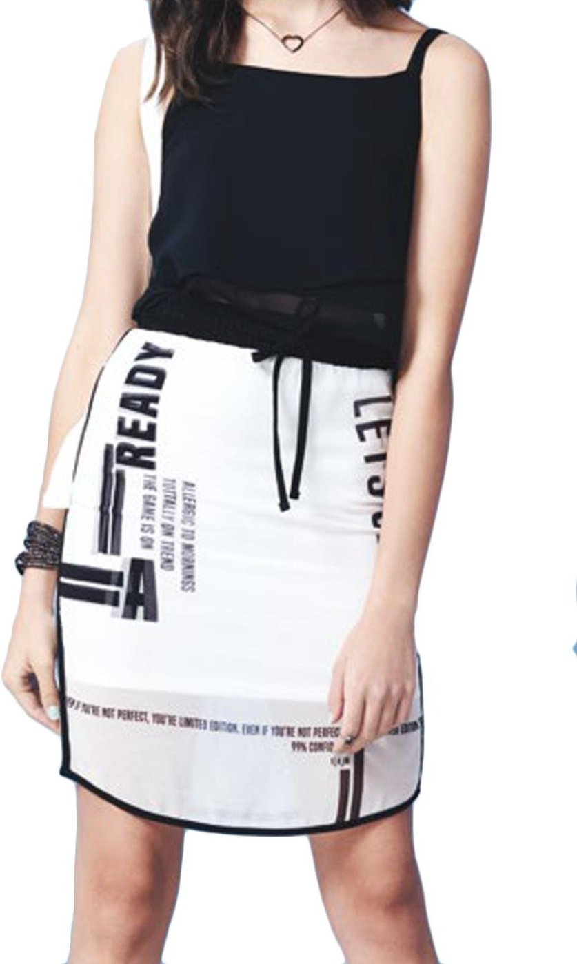 Infantil - Saia Juvenil Chiffon Estampada Off White I AM Off-white