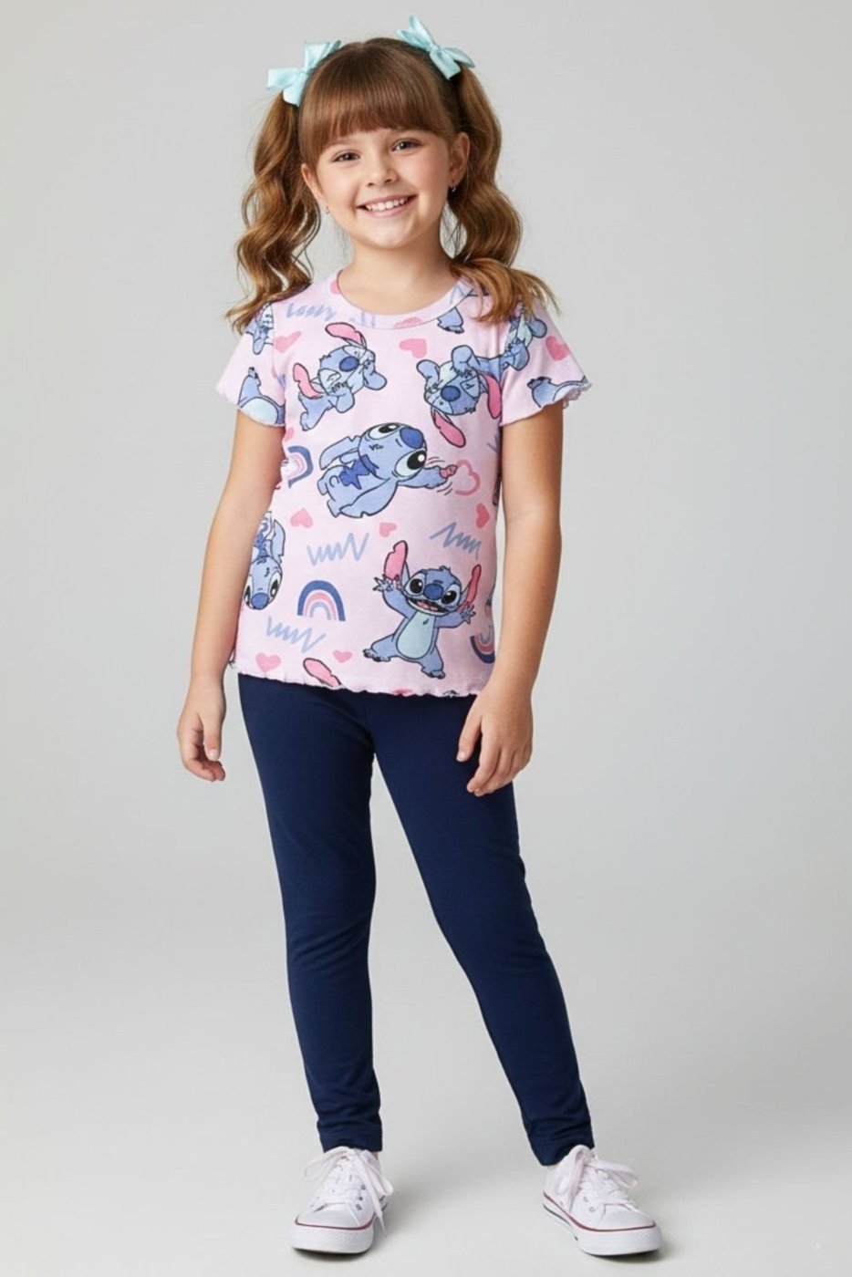 Imagem principal Infantil - Blusa Disney Feminina Stitch Claro rosa Disney rosa