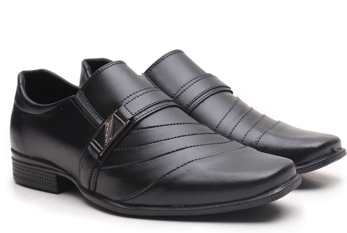 Imagem principal Sapato Social Masculino Com Metal Lateral Miletto preto Miletto preto