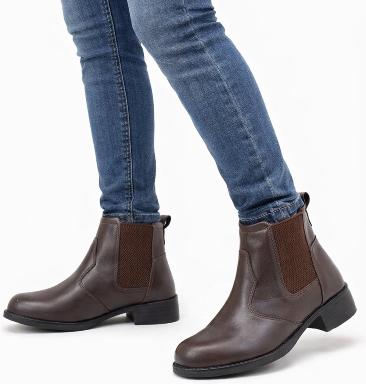 Bota Feminina Cano Curto Casual Moderna Confortavel Dia Dia Café