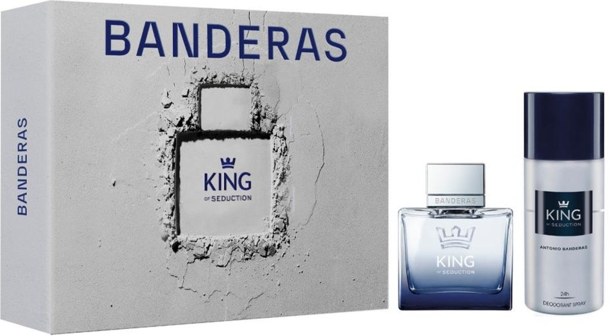 Kit Coffret Banderas King Of Seduction Perfume Masculino Eau de Toilette 100ml + Deo 150ml