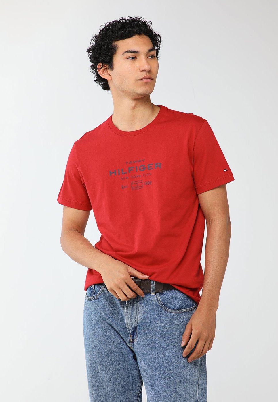 Imagem principal Camiseta Masculina Tommy Hilfiger Hilfiger Stac Vermelha vermelho Tommy Hilfiger vermelho
