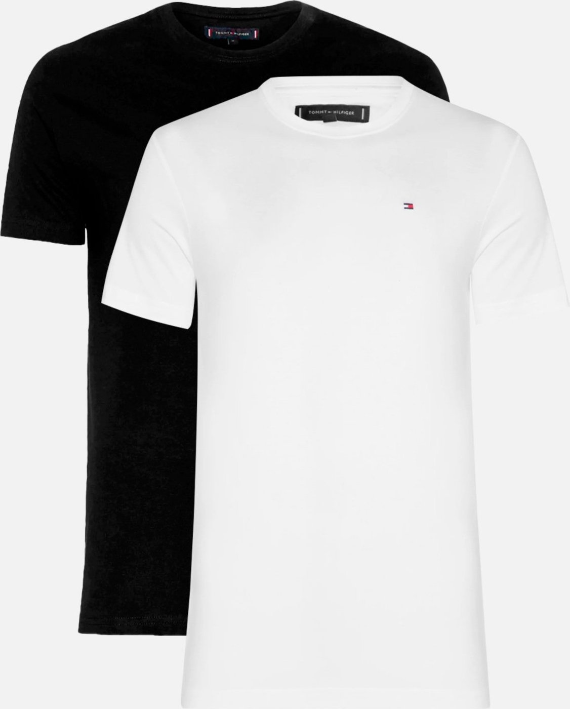 Imagem principal Kit Camisetas Tommy Hilfiger Masculina Essential Preta/Branca 2UN preto Tommy Hilfiger preto