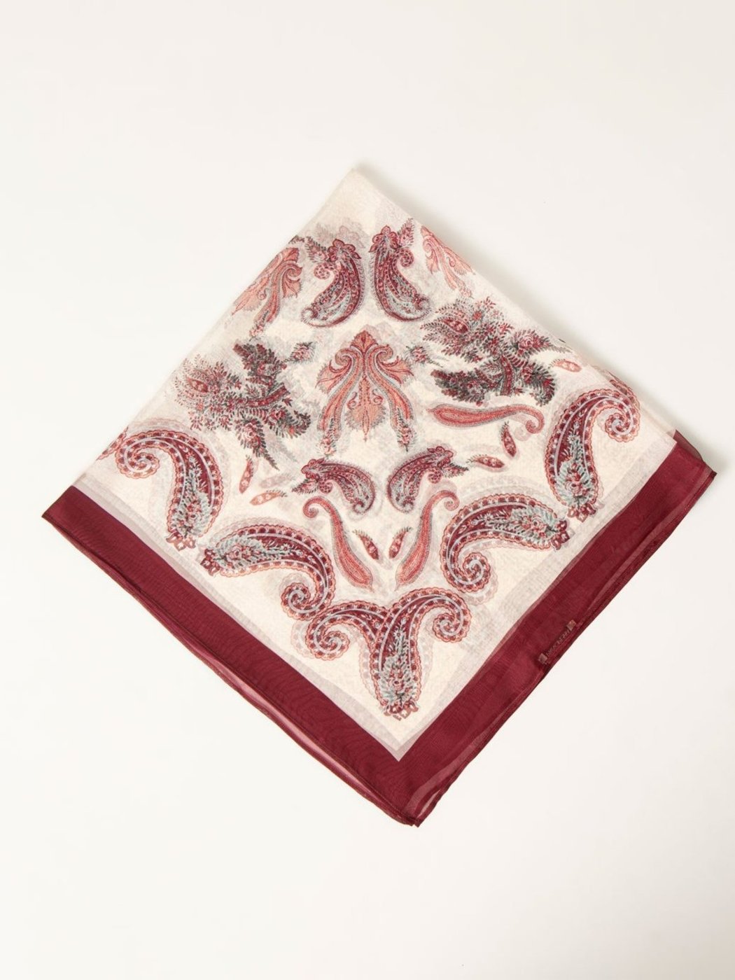 Lenço Principessa Barrado Paisley e Kora