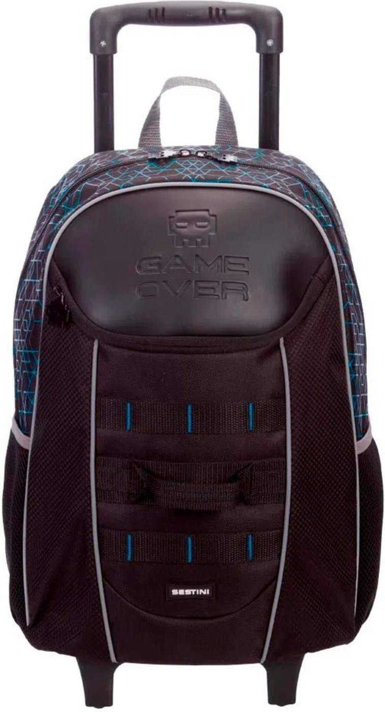 Imagem principal Infantil - Mochila Sestini Com Rodinhas X Game Over Preto incolor Sestini incolor