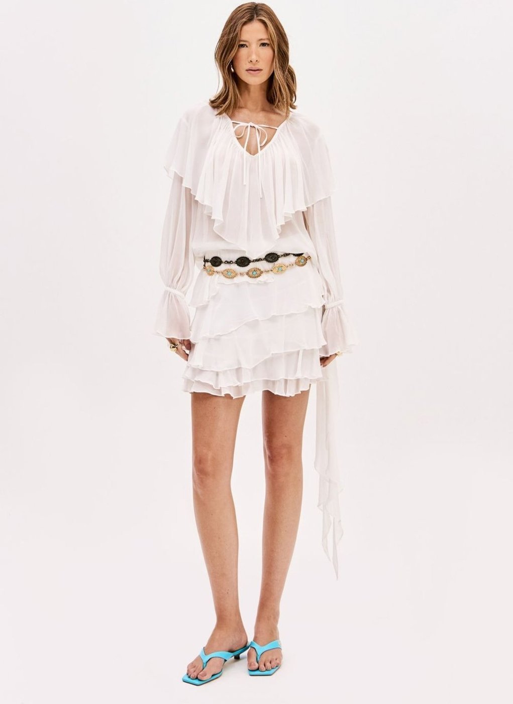 Imagem principal Blusa Manga Longa Decote V Lança Perfume branco Lança Perfume branco