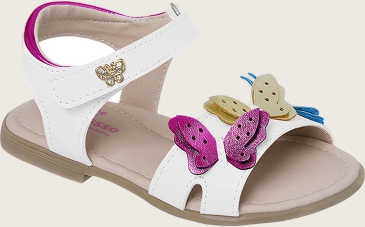 Imagem principal Infantil - Sandália Ortopasso Flowers Menina Colorido branco Ortopasso branco