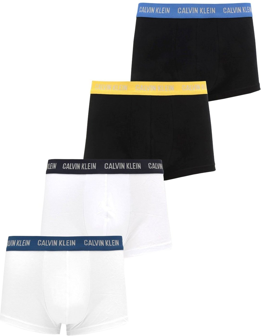 Imagem principal Cueca Calvin Klein Low Rise Trunk Classic Colors Preta e Branca Pack 4 UN branco/preto Calvin Klein branco/preto