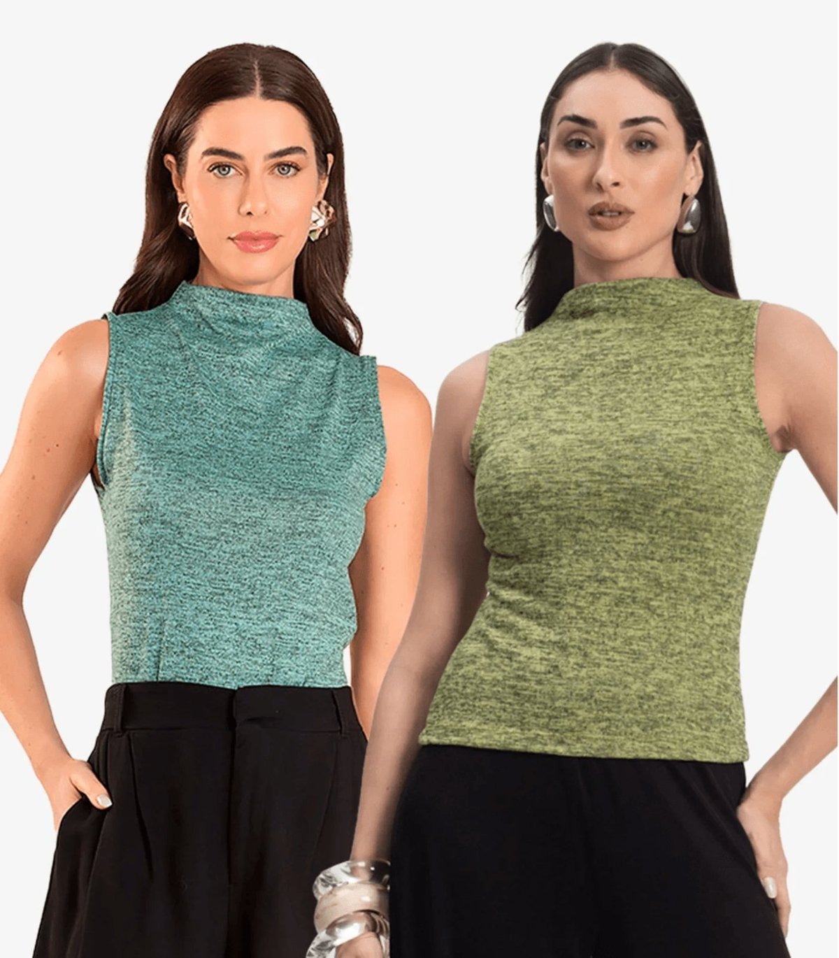 Imagem principal Kit 2 Regatas Femininas Com Gola Infinita Cor Sortidas multicolorido INFINITA COR multicolorido