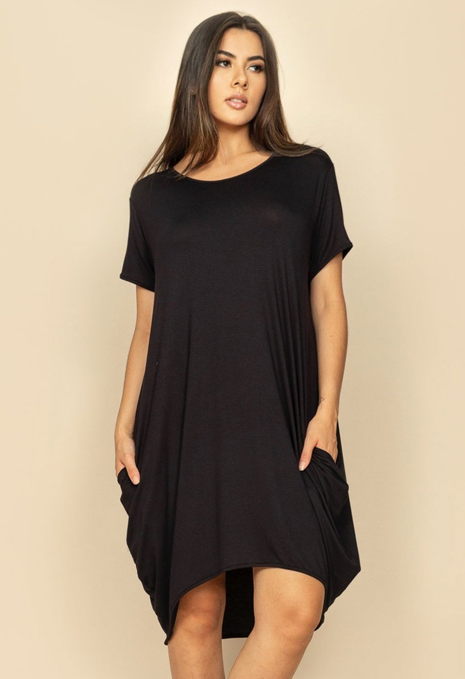 Vestido Curto Malha Amplo Always