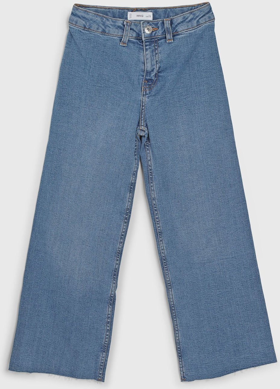 Infantil - Calça Jeans Mango Reta Barra Desfiada Médio