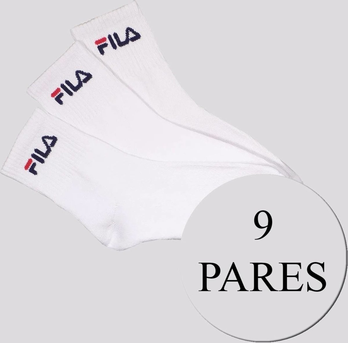 Kit Meia Fila 9 Pares Cano Médio