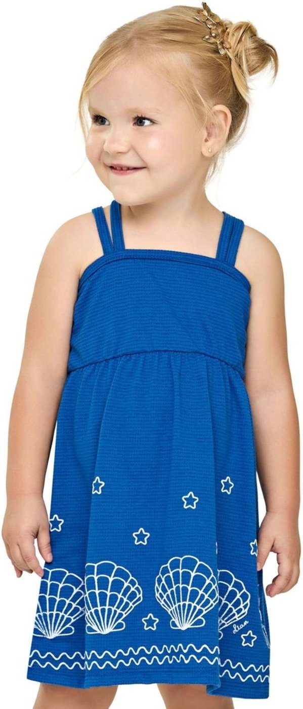 Imagem principal Infantil - Vestido Menina Conchas Texturizado Elian laranja Elian laranja