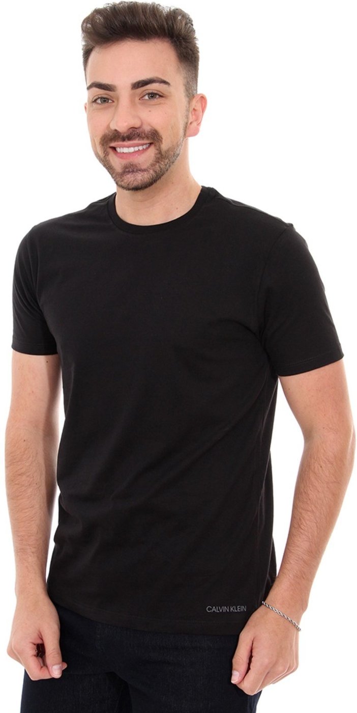 Imagem principal Camisetas Calvin Klein Underwear Masculinas C-Neck Branca e Preta Pack 2UN branco/preto Calvin Klein branco/preto