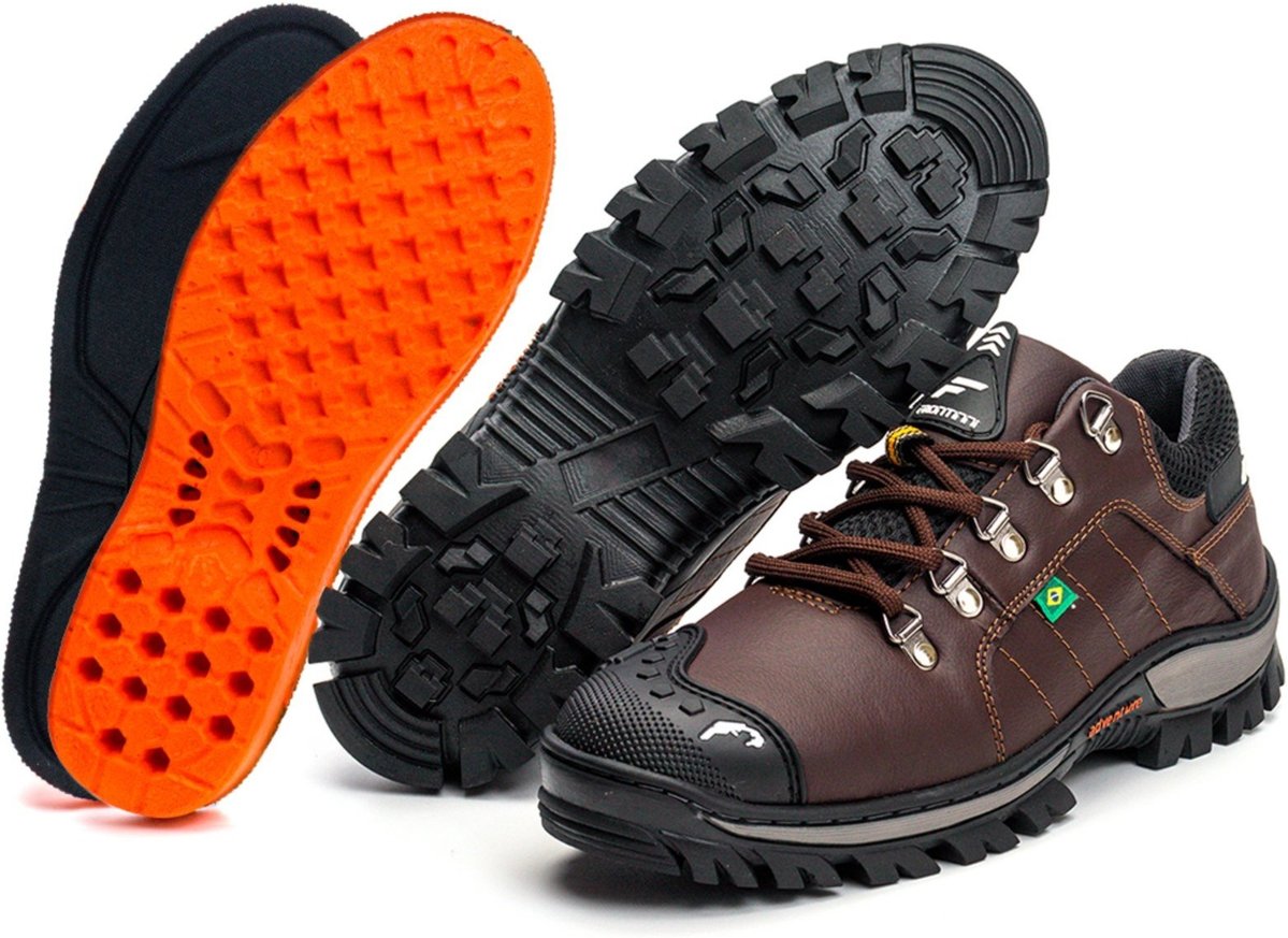 Imagem principal Tênis Masculino Adventure Trabalho Trilha Segurança ZAFREM marrom ZAFREM marrom