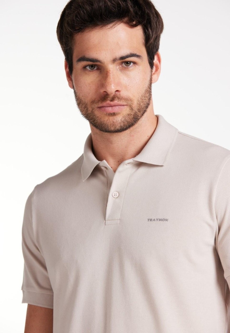 Imagem principal Polo Pima Traymon Slim Manga Curta Gelo cinza cinza
