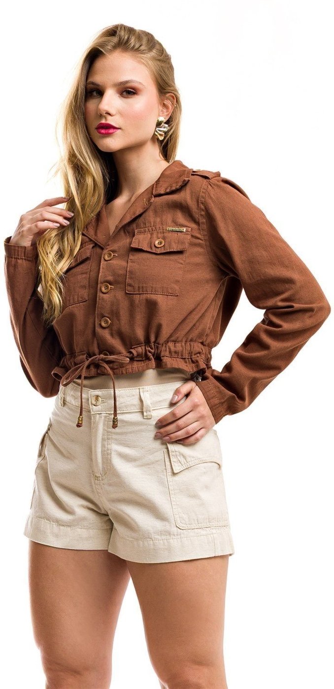 Jaqueta Restrito Jeans de Linho Premium Ajustável