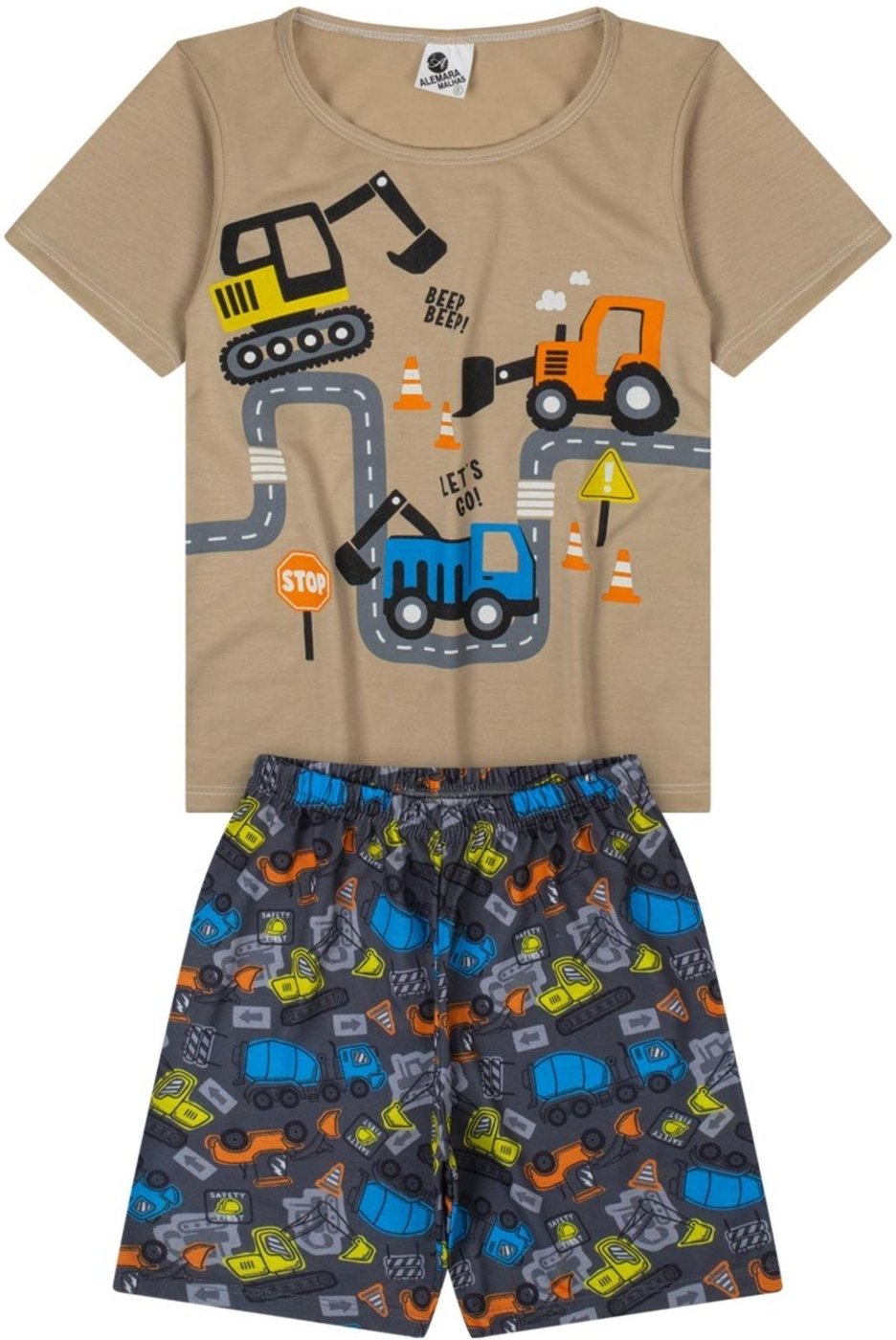 Imagem principal Pijama Menino Curto Machines Alemara bege Alemara bege
