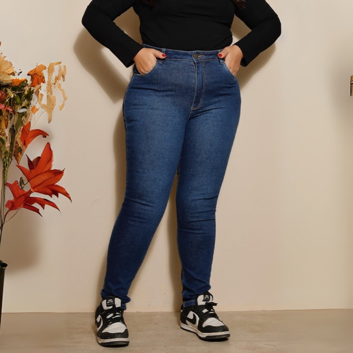 Calça Jeans Skinny Barra Normal Curvy Feminina Revanche Libisosa