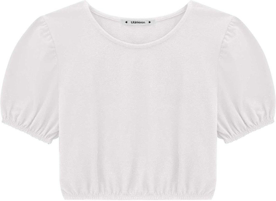 Imagem principal Infantil - Blusa Cropped Branca Malha Lilimoon 20 branco Lilimoon branco