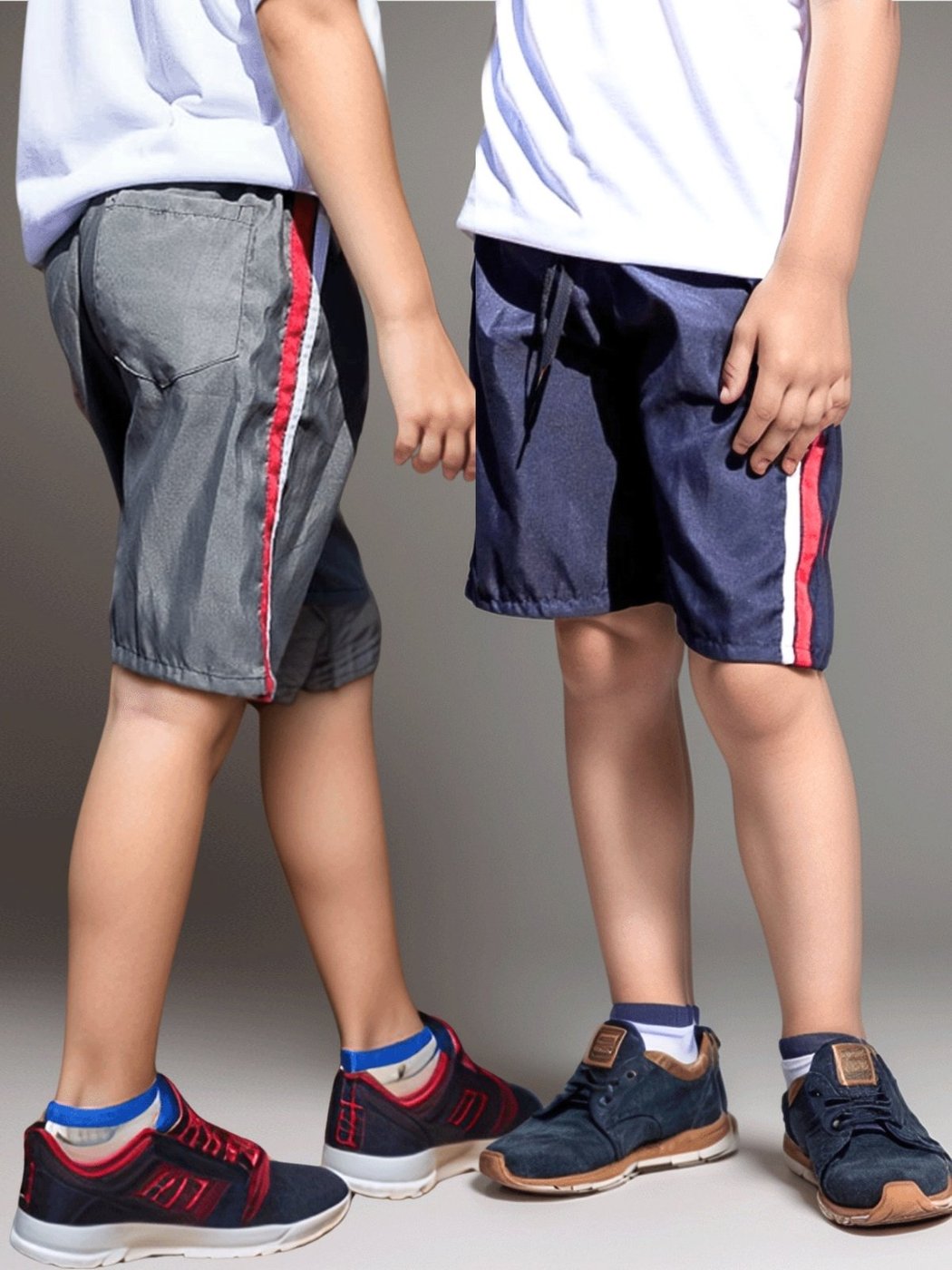 Imagem principal Infantil - KIT 2Bermuda Popular Frent´s Menino Short Com Faixa Lateral Bolso Traseiro Tactel Leve Frent's azul/azul marinho/cinza/grafite Frent's azul/azul marinho/cinza/grafite