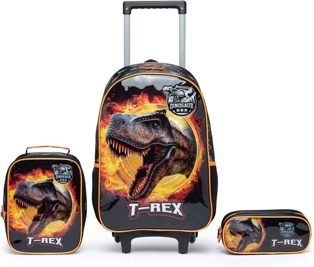 Imagem principal Infantil - Kit Mochila Masculina Rodas Guelph Lancheira Estojo Escolar Espaçosa Resistente preto GUELPH preto