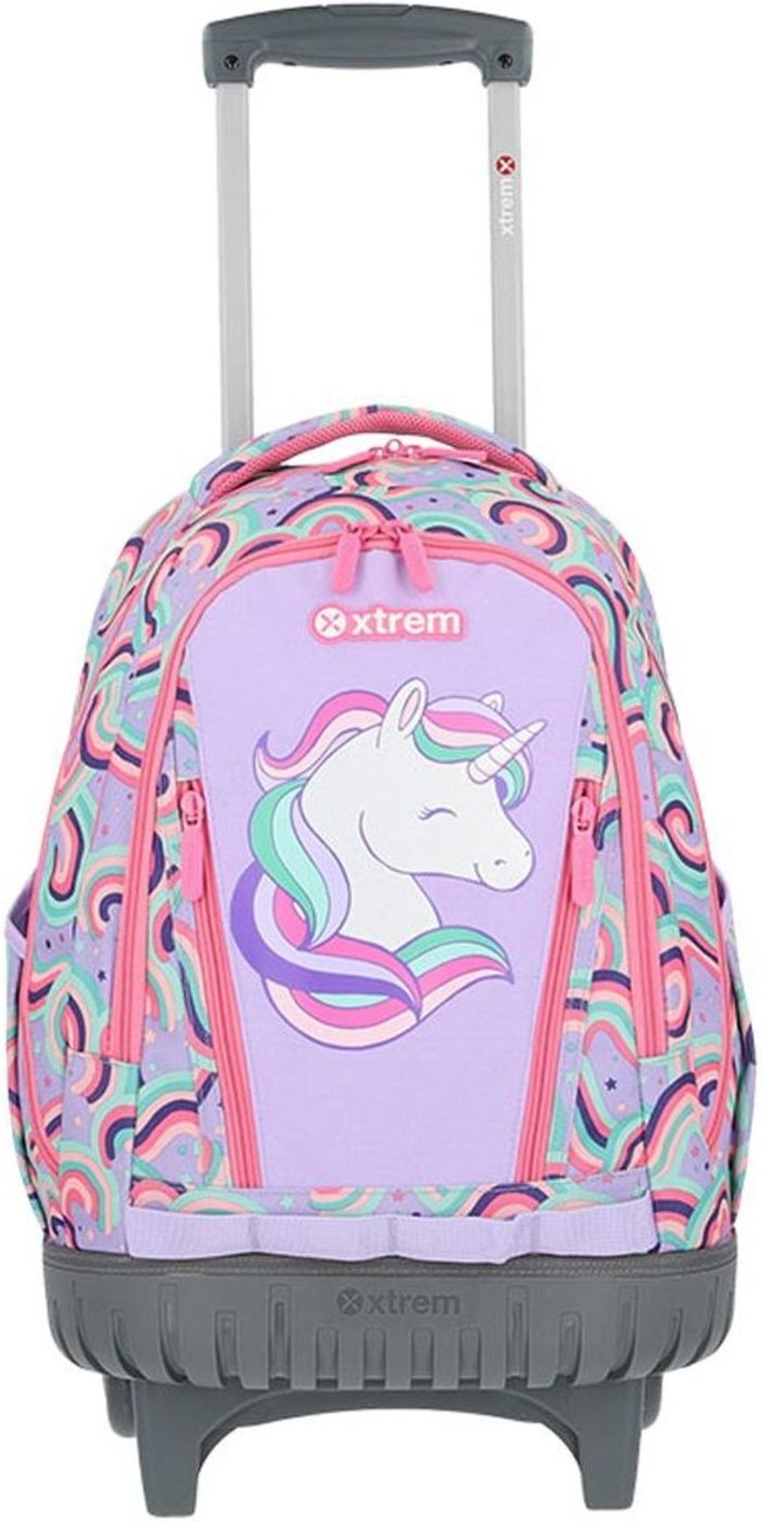 Infantil - Mochila Xtrem Rodinhas Escolar Trolley Cross 398 Unicórnio