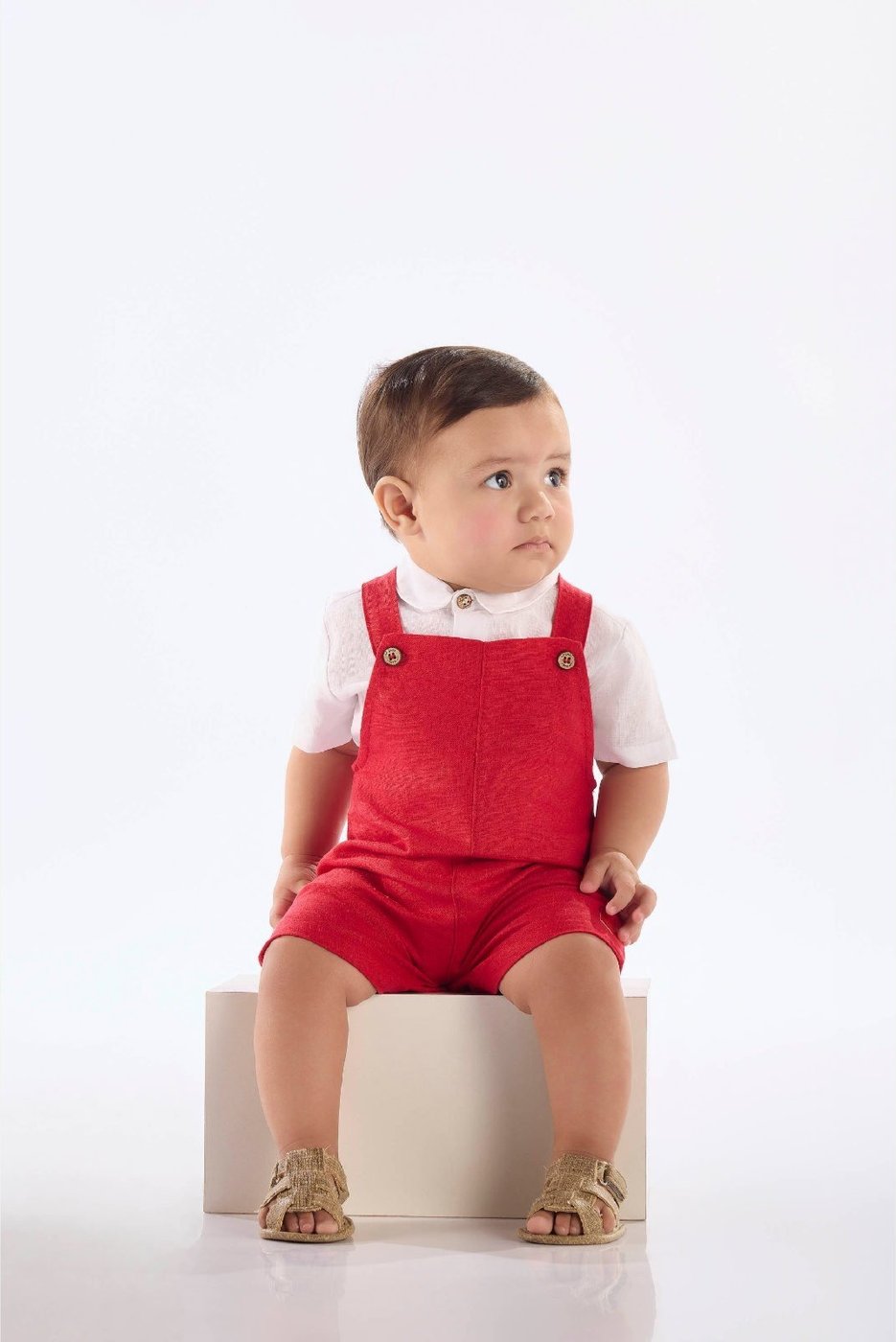 Imagem principal Infantil - Conjunto com Body e Jardineira Up Baby vermelho Up Baby vermelho