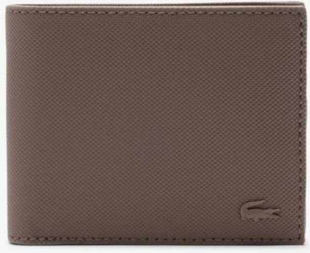 Imagem principal Carteira Lacoste Pequena Masculina Clássica em Piqué marrom Lacoste marrom